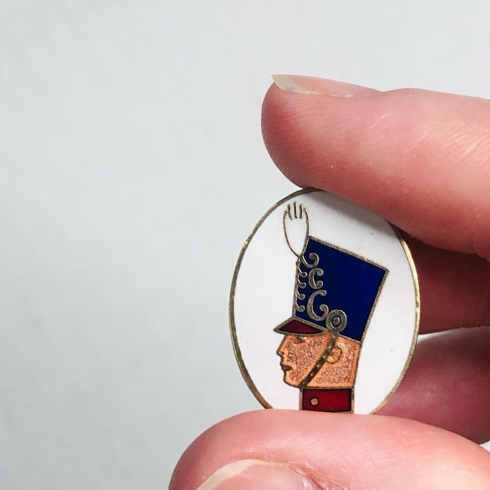 Marching Band Drum Major‎  SMALL Tie Bar Clip majorette Blue And Red  1”